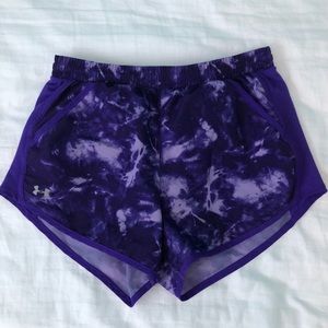 Purple workout shorts
